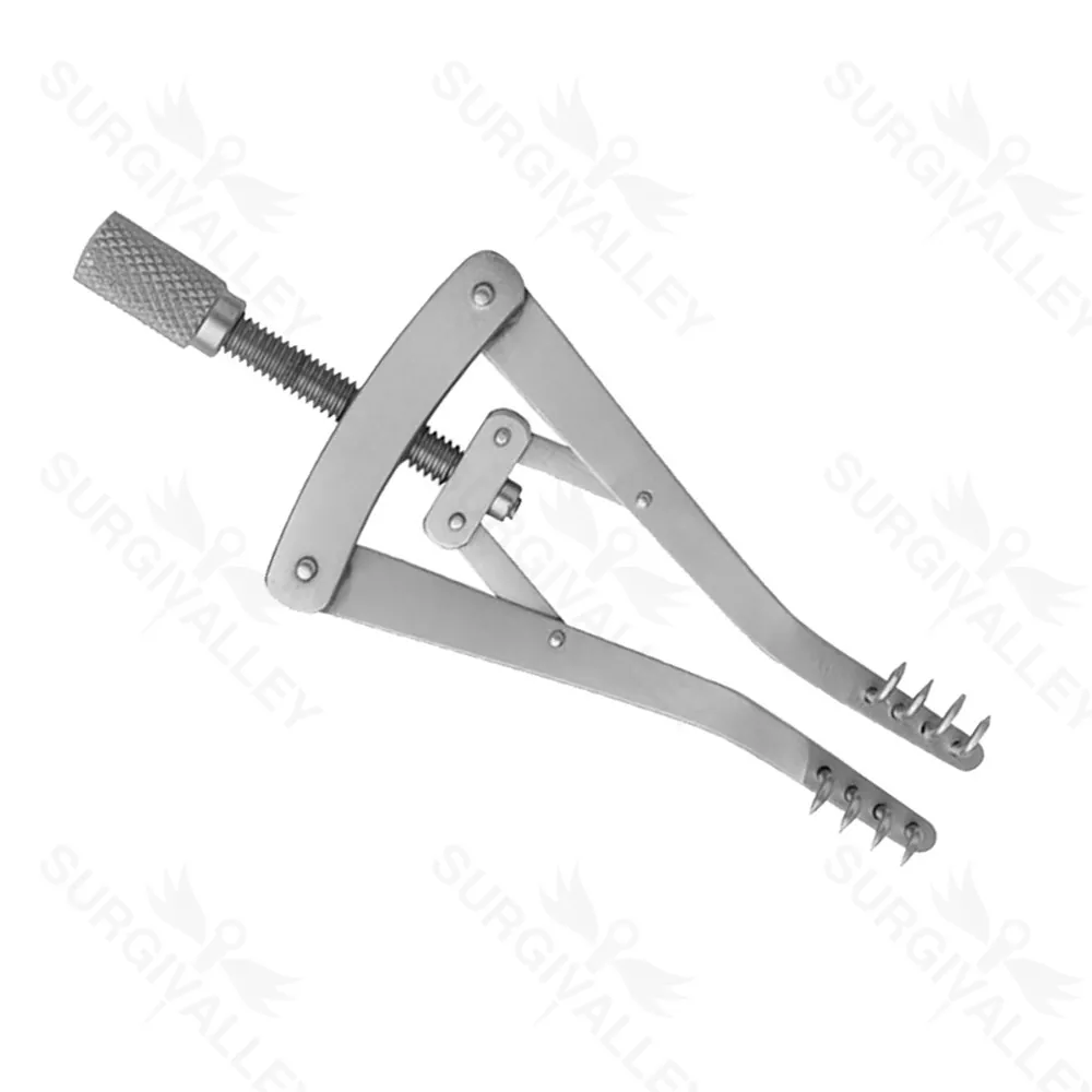 Alm Retractor 10 cm, 4X4 Teeth Retractors Plastic Surgery Instruments