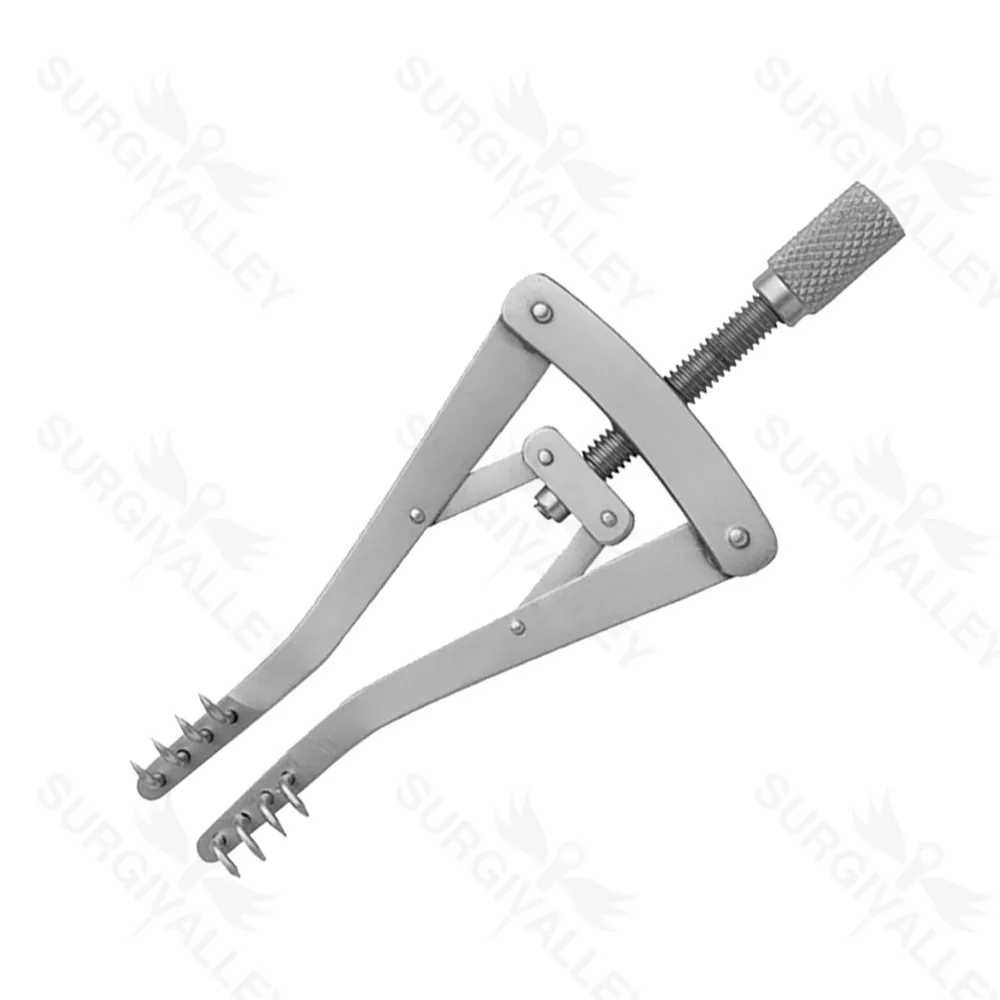 Alm Retractor 10 cm, 4X4 Teeth Retractors Plastic Surgery Instruments
