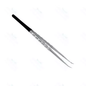 Micro Tissue Plier Diamond Powdered Curved 1X2 Surgical 180mm (SV-10-2071)