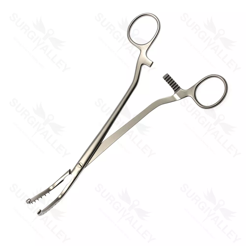 Price Thomas Bronchus Clamp Teeth On Left 220mm Full Longitudinal Serrations Clamp