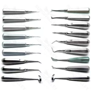 16 Pieces Set Of Dental Extraction Elevators Cogswell Cryer Spear Crane Apical Root Tip Pick Stainless Steel Instrument (SV-10-2212)