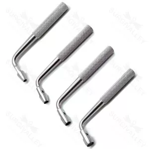 7 Pieces Set Of Dental Surgical Tissue Punch Straight & Curved Implant Stainless Steel Instruments (SV-98-1068)