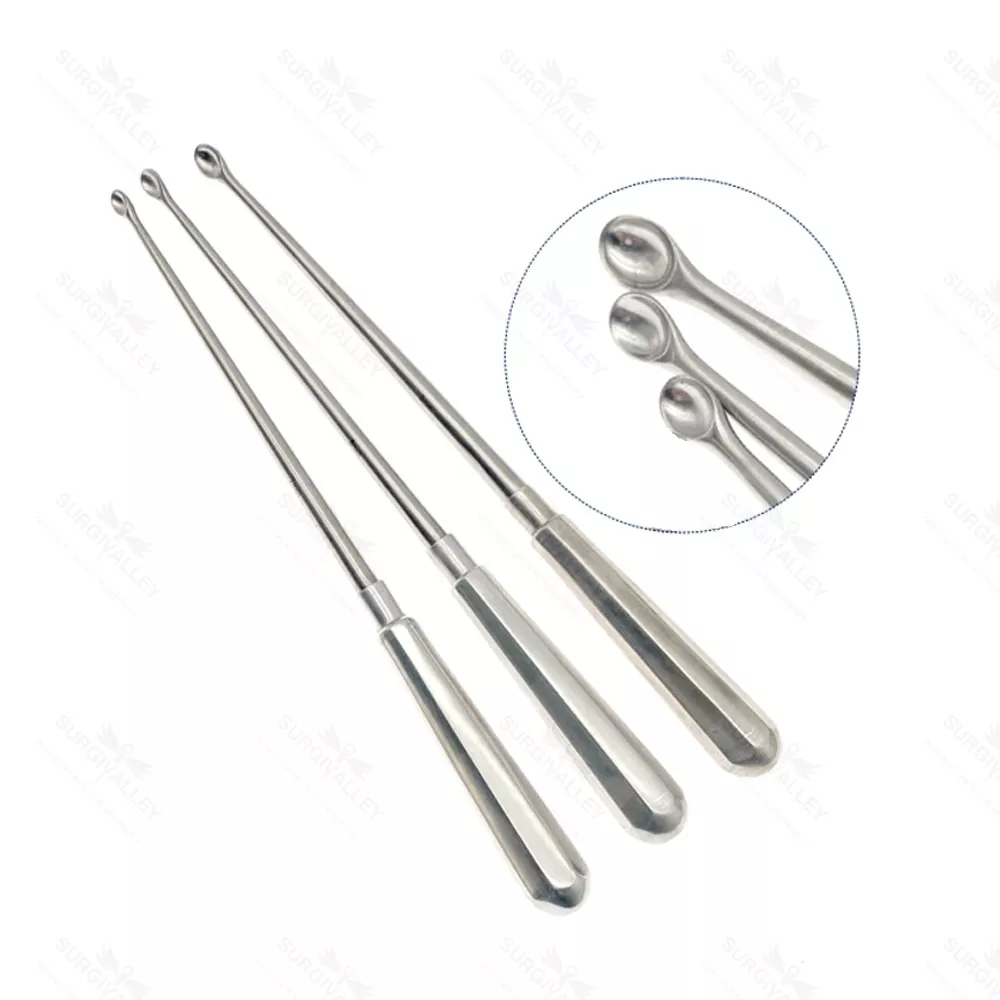 3 Pcs Set Bone Currette Spoon 13mm 16mm 19mm Veterinary Orthopedic Instruments