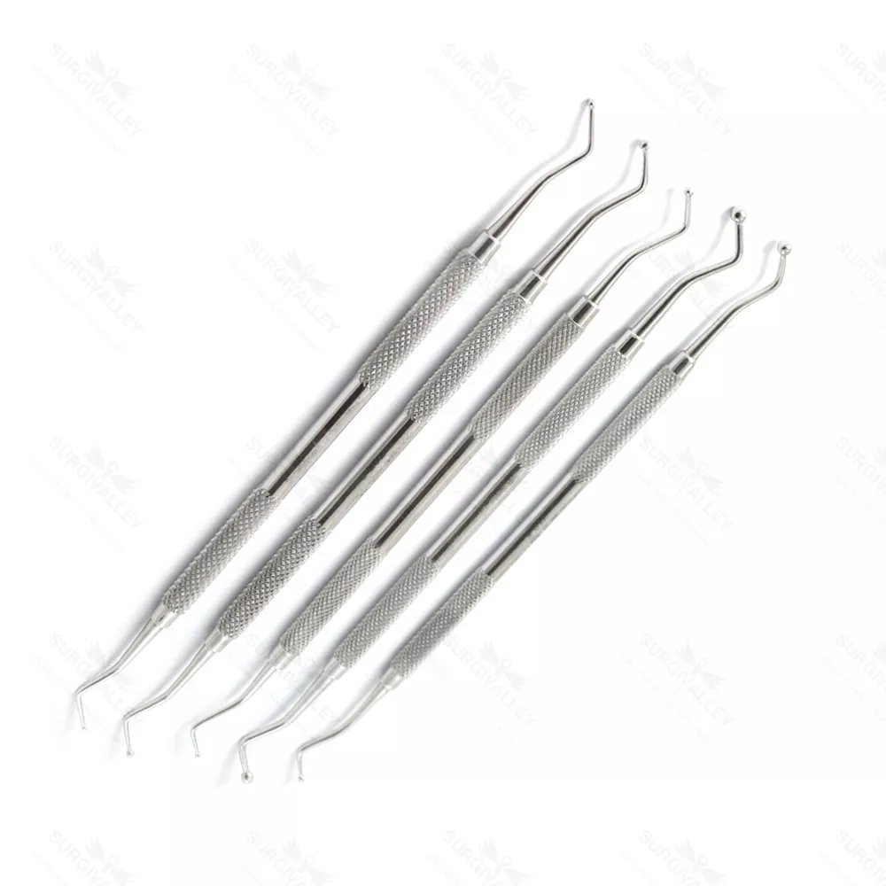 Juego de Bruñidores de Bola Dentales Instrumento de Restauración Instrumentos de Relleno de Plástico CE