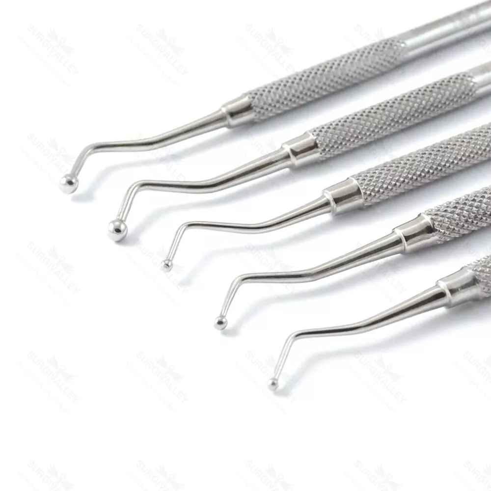 Juego de Bruñidores de Bola Dentales Instrumento de Restauración Instrumentos de Relleno de Plástico CE