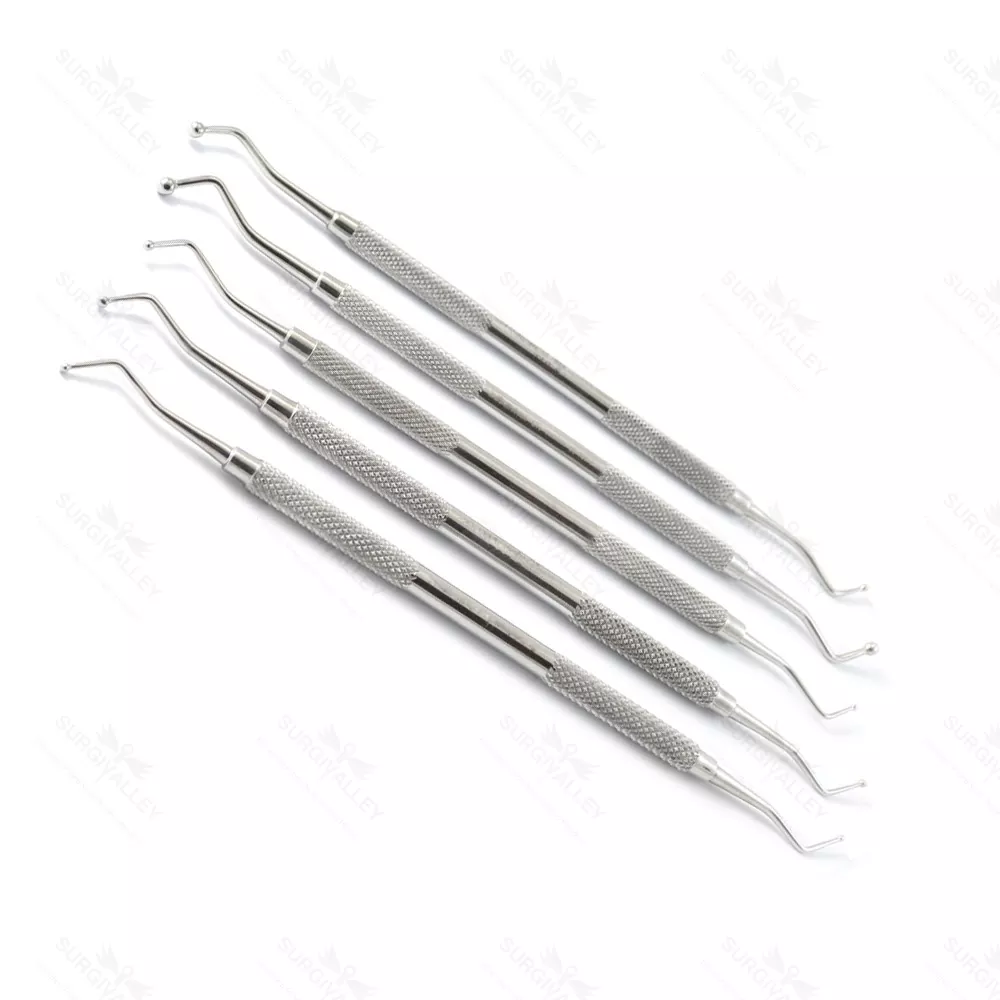 Juego de Bruñidores de Bola Dentales Instrumento de Restauración Instrumentos de Relleno de Plástico CE