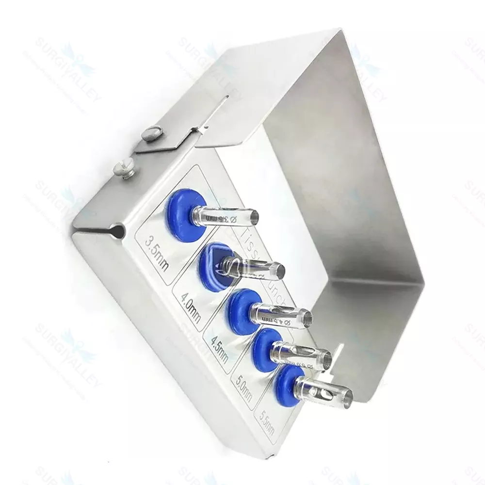 Dental Implant Tissue Punch Kit of 5 Pieces Surgical Tools Kit