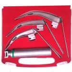 McCoy Flexi Tip Fiberoptic LED Laryngoscope Set Blade #2 #3 #4 Medium Handle