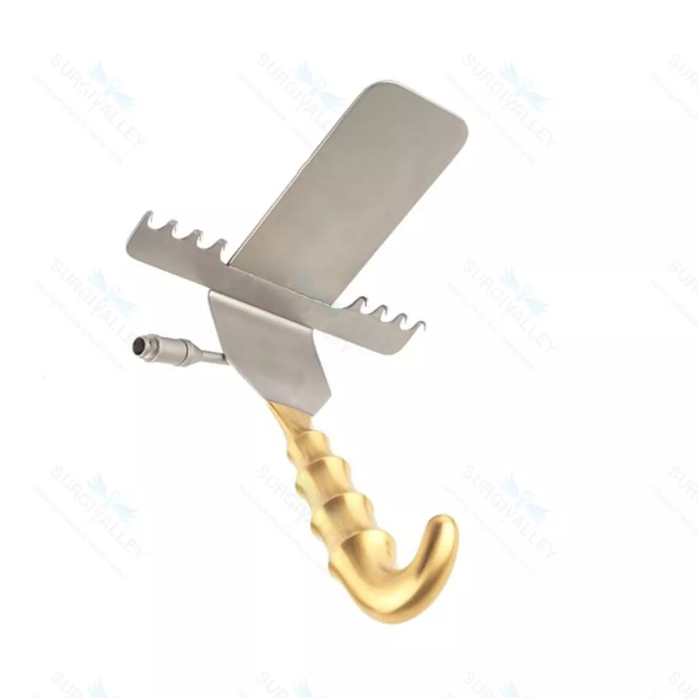 Retractor Saldanha Fibra Óptica Pequeño 6CMx12 Cirugía Plástica Acero Inoxidable CE