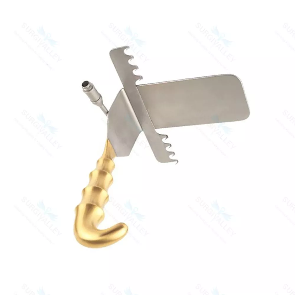 Retractor Saldanha Fibra Óptica Pequeño 6CMx12 Cirugía Plástica Acero Inoxidable CE