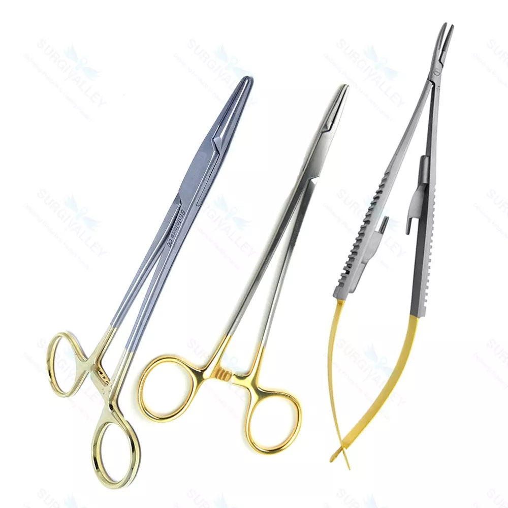 Tc Mayo Hegar Olsen Hegar Needle Holder Set Of 5 Pcs Dental instruments