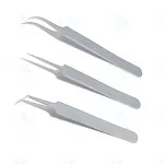 Set of 3 Hair Transplant Forceps - Surgical Grade Stainless Steel