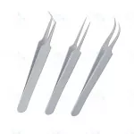 Set of 3 Hair Transplant Forceps - Surgical Grade Stainless Steel