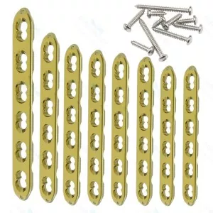Veterinary LCP One Third 3.5mm Plate Set of 14pcs + Screw 100pc (SV-10-1269)