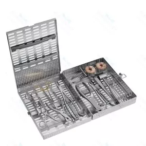Veterinary Orthopedic Set Contains 19 instruments + A Cleaning Storage Cassette (SV-10-1262)