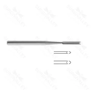 Ballenger Chisel 2mm V Shaped Cutting Edge Sharp Blade Round Handle 6 Inch (SV-10-2545)