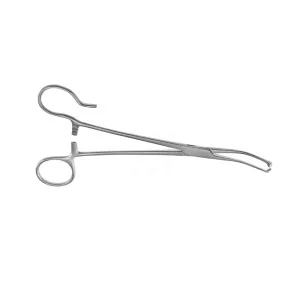 Single Use Disposable White Tonsil Seizing Clamp 3X4 Teeth 23cm One Open Ring Ent Instrument (SV-10-2801)