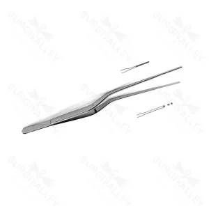 Gerald Bayonet Forceps Serrated 19.0cm Straight 1.0mm Tip General Surgery Instruments – surgivalley (SV-10-851)