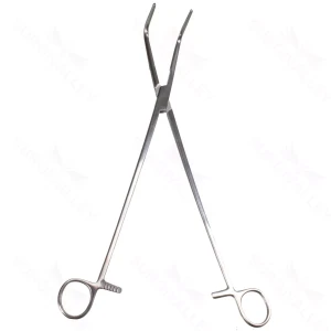 Mixter hemostatic micro forceps 12" delicate angled 90º serrated jaws ring handle – surgivalley (001210299)