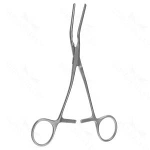 DeBakey multi-purpose clamp 6 1/2" angled 30º 3.5cm long atraumatic jaws ring handle – surgivalley (027210065)