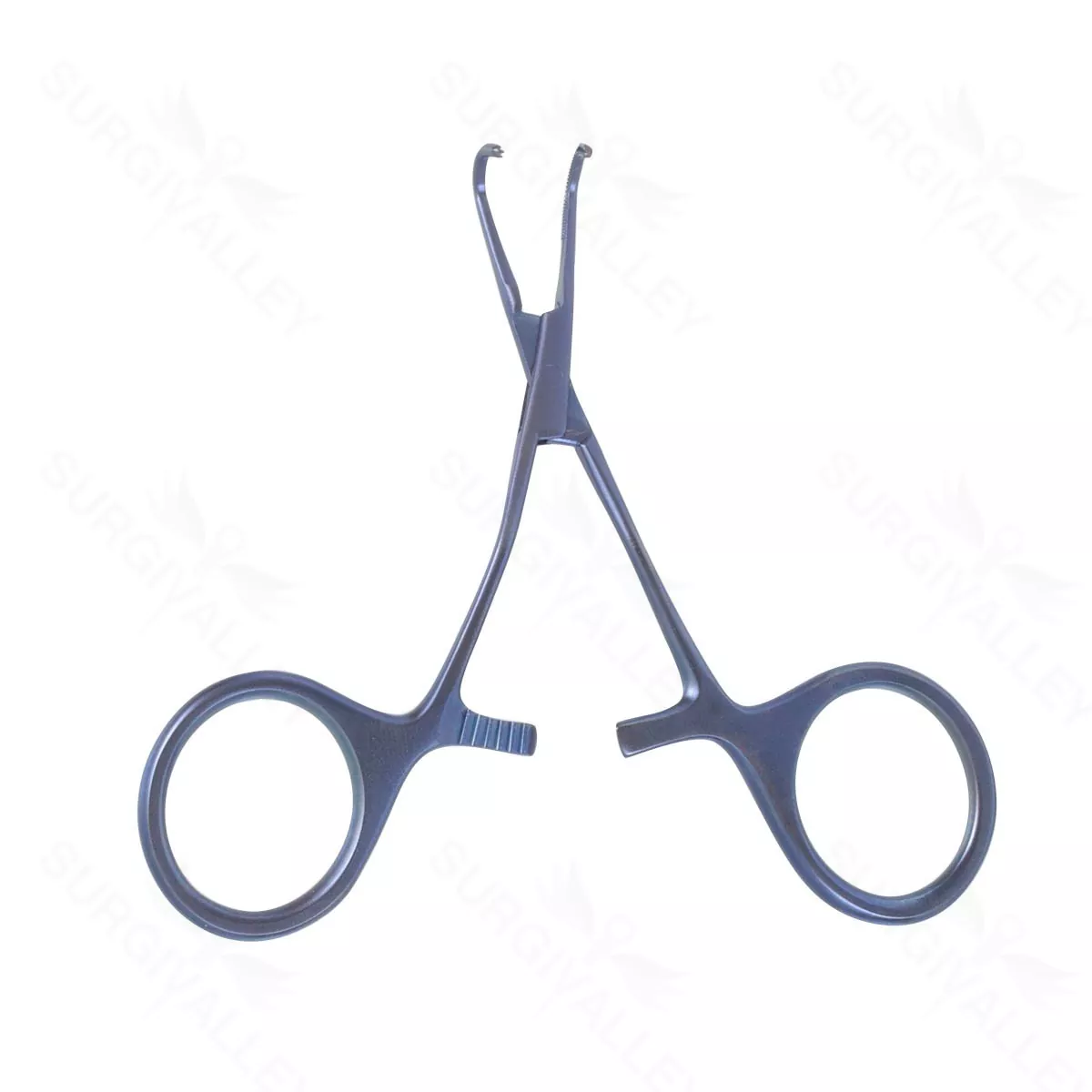 4 1/8″ Baby Vascular Clamp – 6mm jaws slightly ang shanks