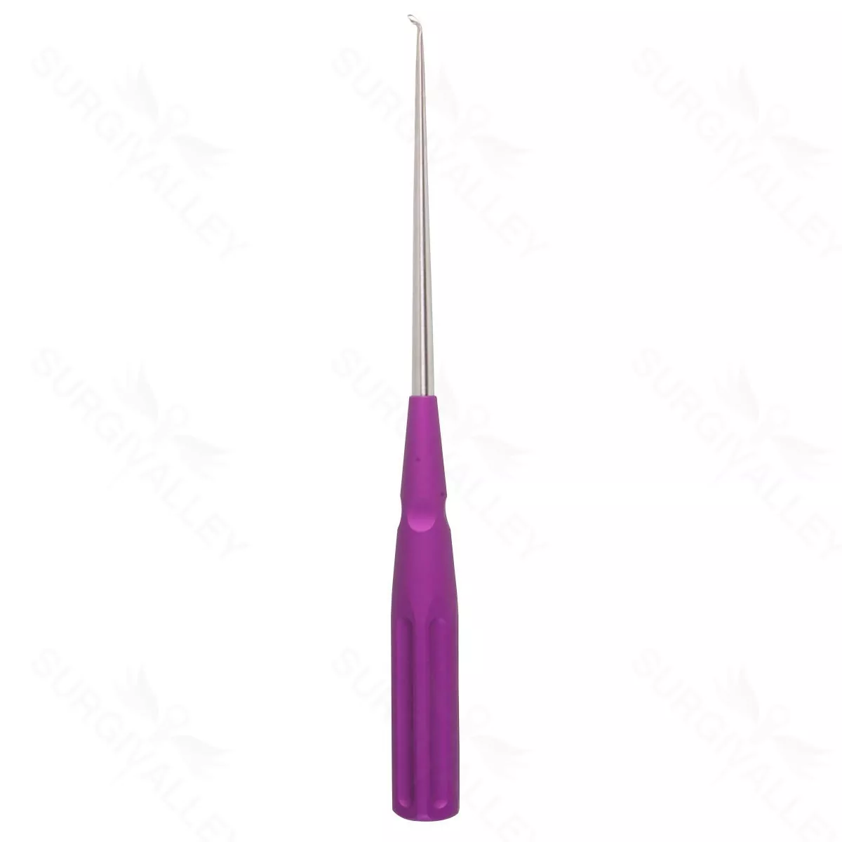 10″ Color Cervical Curette – violet Angled Size 4-0