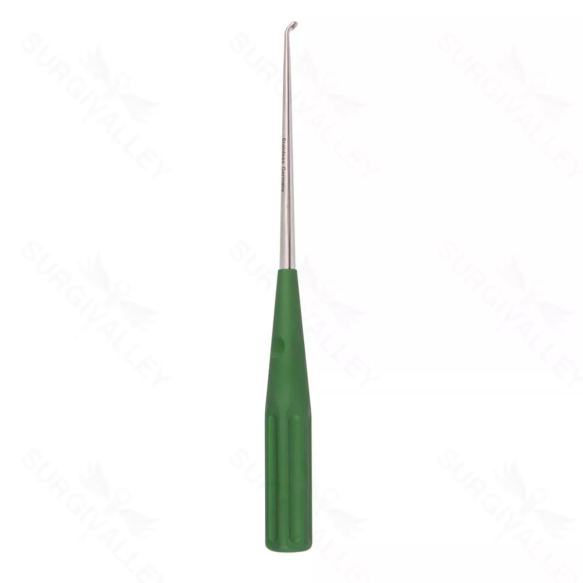 10″ Color Cervical Curette – green Angled Size 0