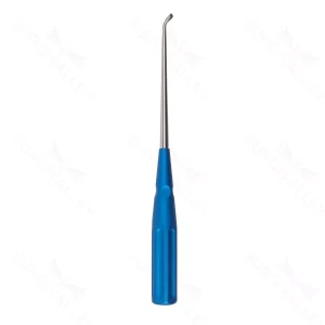 10″ Color Cervical Curette – blue Rev. Angled 2 (S01-73-00-500)