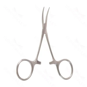 Gregory suture stay clamp forceps 3 3/8" curved smooth jaws ring handle – surgivalley (111210225)