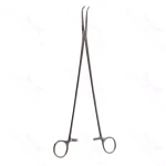 Kantrowitz thoracic clamp forceps 9 1/2" delicate right angled serrated jaws ring handle