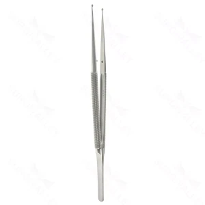 8 1/4" Ring Tip Forceps - ltwt 2.5mm straight tips
