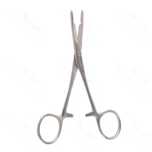 Olsen-Hegar needle holder/suture scissors 5 1/2" straight serrated TC jaws gold ring handle left handed – surgivalley (003210067)