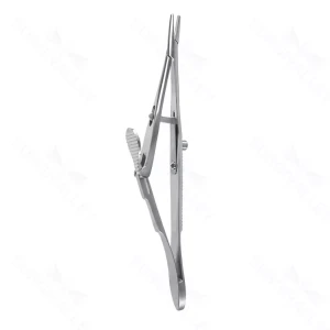 Kalt needle holder 5 5/8" medium straight 10.0mm finely serrated jaws flat handle with lock – surgivalley (003210352)