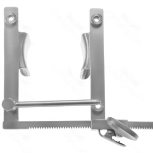 Mini-Thoracotomy retractor 3 pairs of detachable blades: 145.0mm x 100.0mm x 36.0mm x 66.0mm 36.0mm x 53.0mm 36.0mm x 68.0mm straight arms, detachable turnable crossbar for accessories – surgivalley (005210726)