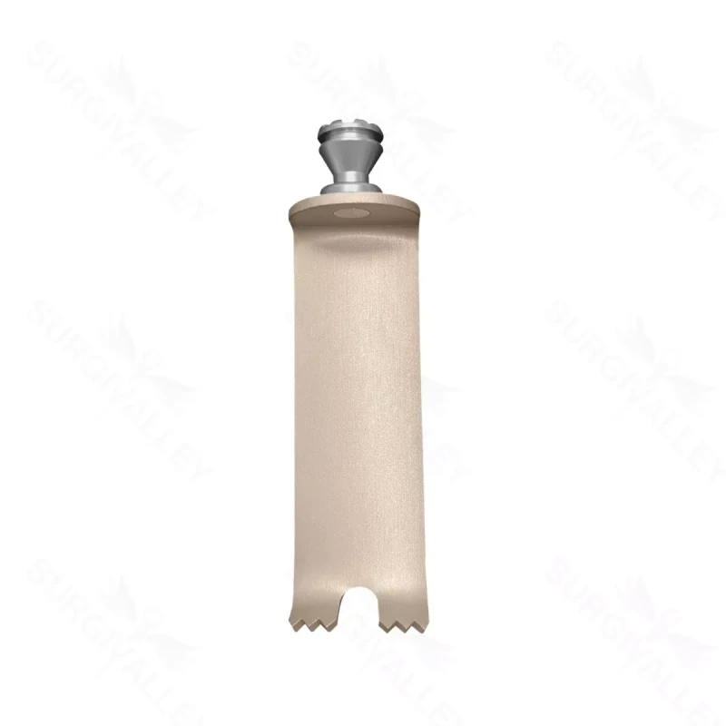 T-Line Notched Medial Retractor Blade 23 x 60mm Gold with Conical Hub