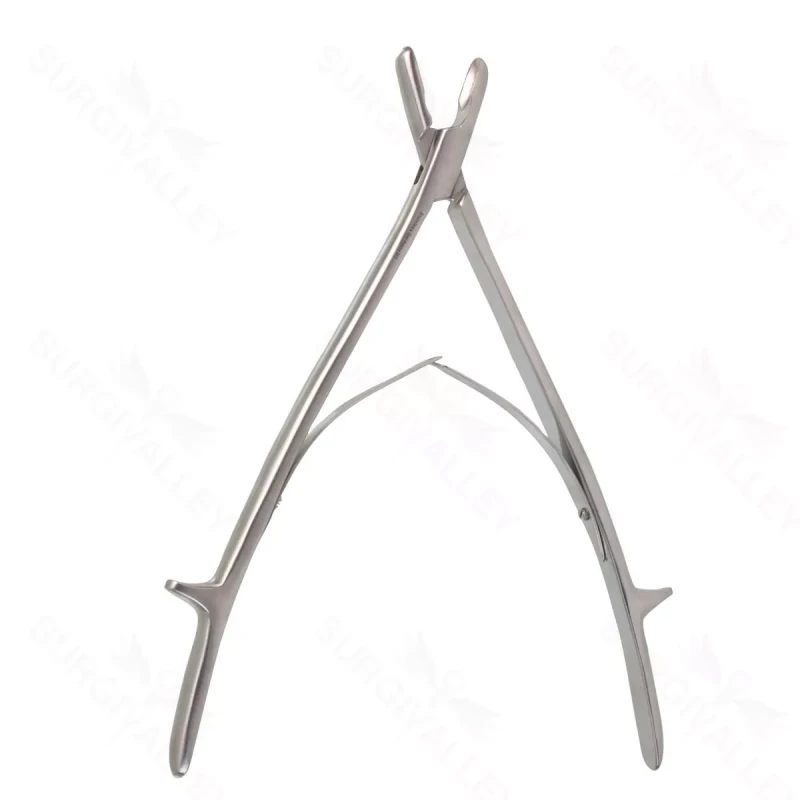 Bone Rongeur, 8mm jaws, w/horns, 11 3/4″