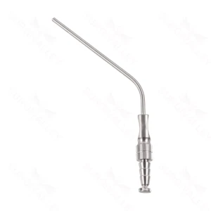 Frazier suction tube 7" 11 French angled working length 100mm, thumb plate with cutoff hole – surgivalley (015210061)