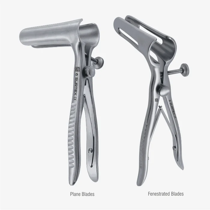 Sims rectal speculum 6" 3 1/2"long x 5/8"diameter fenestrated blades with set screw