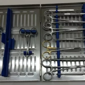 Spay Pack Kit Surgical Veterinary Instruments with autoclave box (SV-98-884)