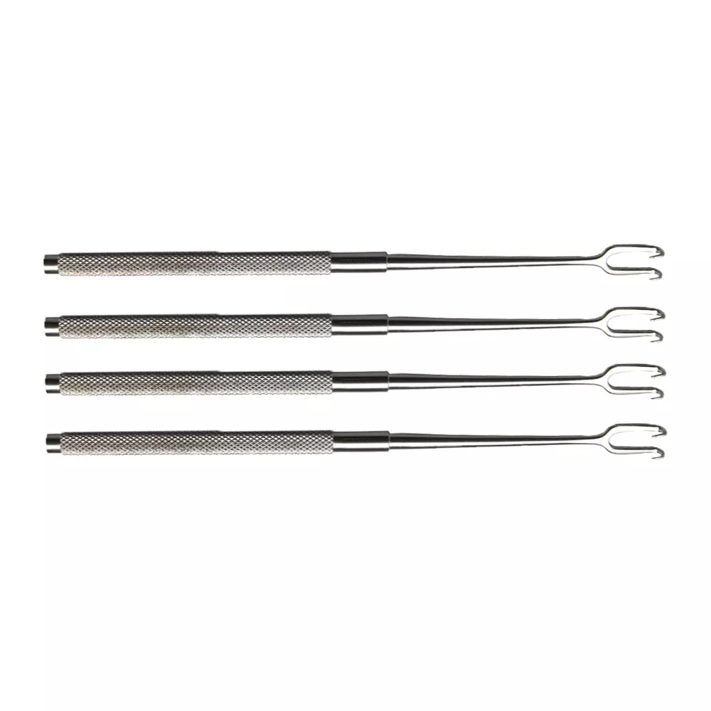 Set Of 4 Joseph Double Shin Hook 17 cm, (2mm, 5mm, 7mm, 10mm) Plastic Surgery Instruments