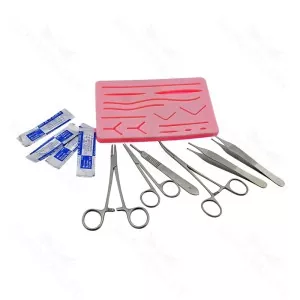 Suture Practice Kit for Medical Students - Stainless Steel Set