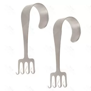 Freeman Face Lift Retractor Set Grip Hook Reverse 4 Prongs (SV-98-932)