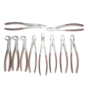 O.R Grade Upper & Lower Root Dental Tooth Extracting Forceps Set Of 10 Pcs – surgivalley (SV-10-1391)