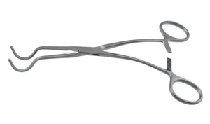 Dale inFem-Pop''anastomosis clamp 6 3/4" small angled 1.3cm long atraumatic jaws ring handle (004050115)