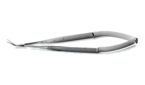 Jacobson microsurgical scissors 6 3/4" angled 45º on flat 12.0mm blades sharp tips flat handle (002050062)