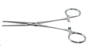 Rochester-Ochsner hemostatic artery forceps 5 1/2" delicate straight 1x2 teeth serrated jaws ring handle (001212878)