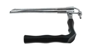 Holinger anterior commissure laryngoscope adult x-long 180.0mm overall length, min I.D. 8.3mm, autoclavable, Pilling connection (083030122)