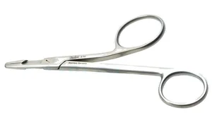 Gillies needle holder/suture scissors 6 1/2" straight serrated and fenestrated jaws, one angled finger ring handle (002211446)