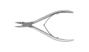 Nail splitter forceps 5" delicate, thin tapered jaws double spring