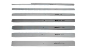 Swiss osteotome 5" straight set of 7 includes 2.0mm, 4.0mm, 6.0mm, 8.0mm, 10.0mm, 12.0mm and 15.0mm wide flat handle (090210855)